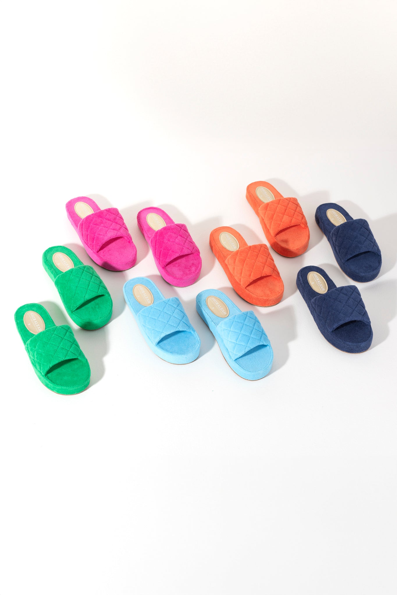 Shiraleah Sol Terry Pool Slides, Turquoise by Shiraleah