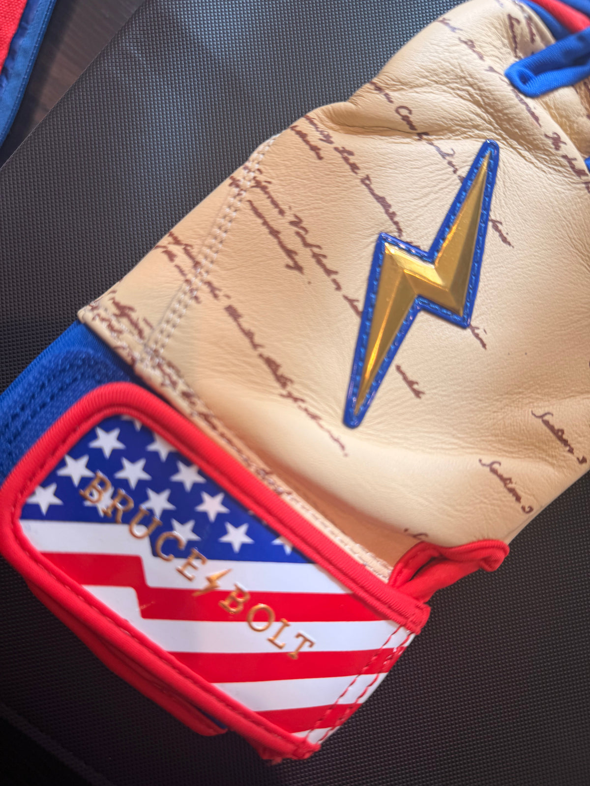 *SUPER RARE Bruce Bolt USA250 (“Screeching Eagle” Batting Gloves)