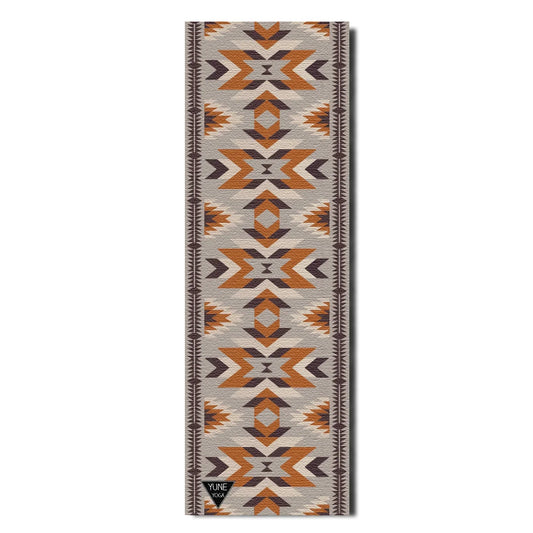 Teton Canyon Yoga Mat – 6 mm Extra Thick, Double-Sided Non-Slip, Eco-Friendly PER with Multi-Color Canyon Stripe Design | Yune Yoga