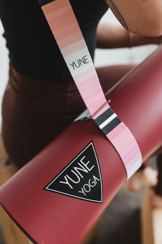 Helena Yoga Strap – Rainbow Stretching Strap w/ Metal Buckles | Yune Yoga