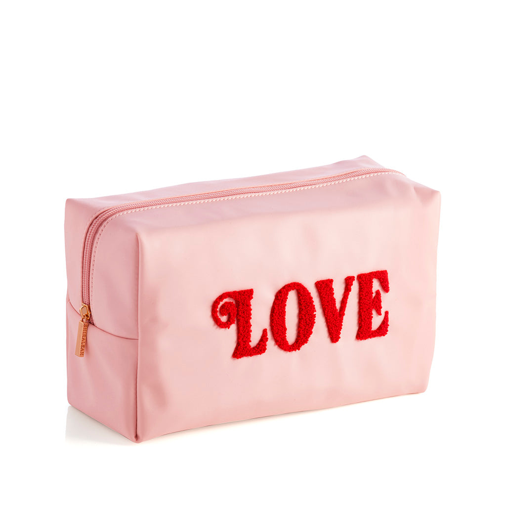 Shiraleah Cara "Love" Cosmetic Pouch, Blush by Shiraleah