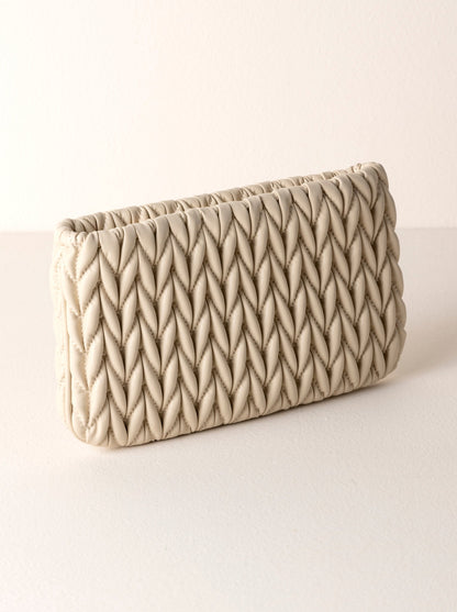 Shiraleah Jody Zip Pouch, Ivory by Shiraleah