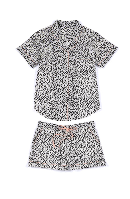 Shiraleah Lauren Spot Print Pj Set, Black - FINAL SALE ONLY by Shiraleah