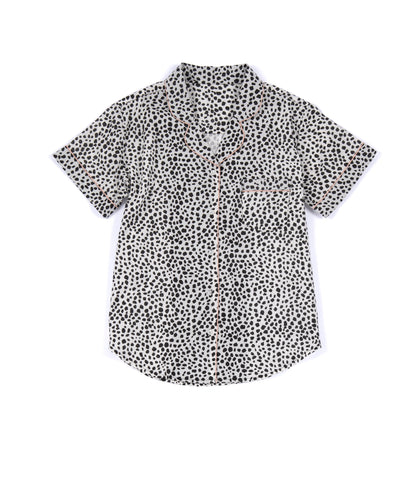 Shiraleah Lauren Spot Print Pj Set, Black - FINAL SALE ONLY by Shiraleah