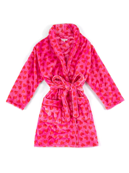 Shiraleah Hearts Robe, Pink by Shiraleah
