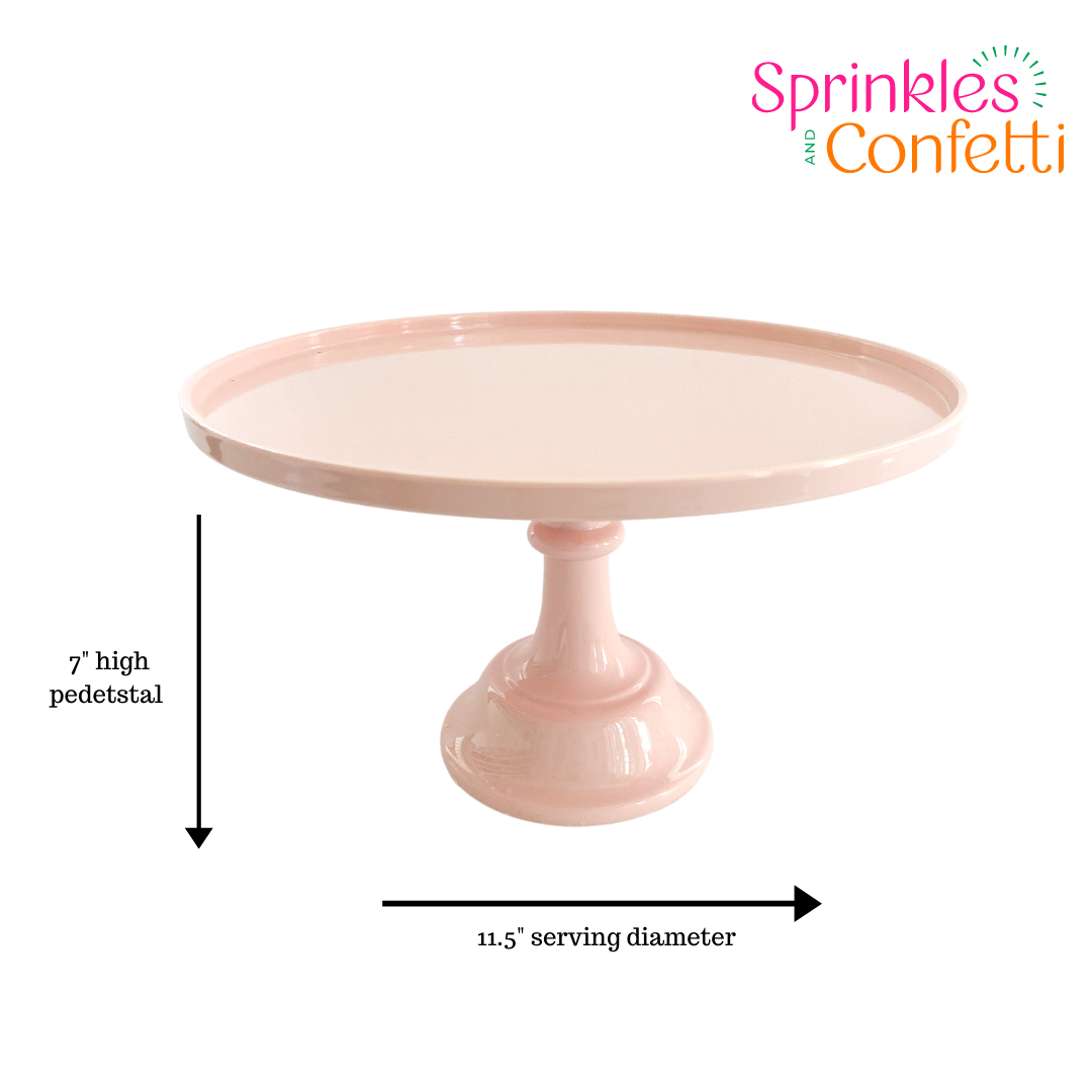 Light Pink Pedestal Cake Stand by Sprinkles & Confetti | Party Boxes & Party Supplies
