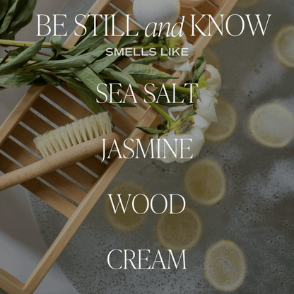 Be Still and Know Soy Candle - Clear Jar - 9 oz by Sweet Water Decor