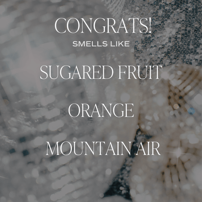 Congrats! Soy Candle - Clear Jar - 9 oz by Sweet Water Decor