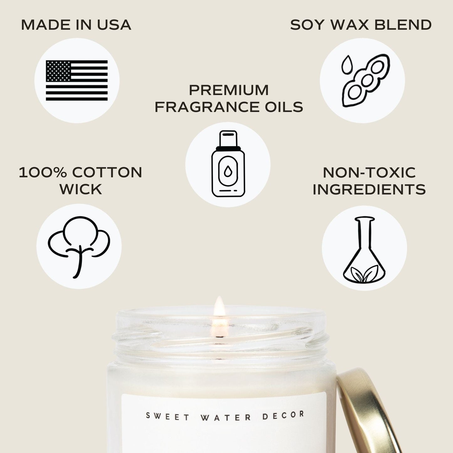 Congrats! Soy Candle - Clear Jar - 9 oz by Sweet Water Decor