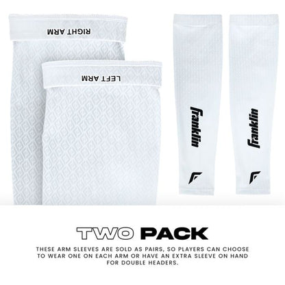 Franklin Premium Compression Arm Sleeves (2-Pack) – Performance Boost Sun Protection for Baseball Softball