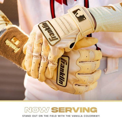 Franklin CFX Pro Vanilla Gold MLB Baseball (Adult Small Batting Gloves)