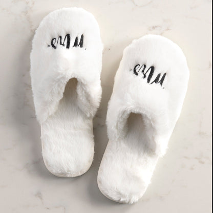 Shiraleah "Mrs" Bridal Slippers, Ivory by Shiraleah