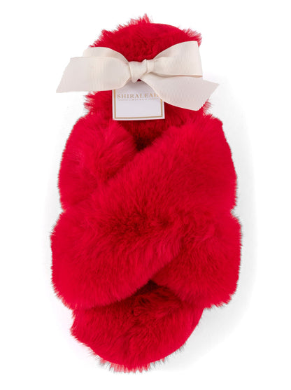 Shiraleah Christina Slippers, Red by Shiraleah