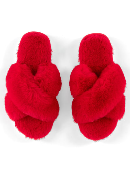 Shiraleah Christina Slippers, Red by Shiraleah