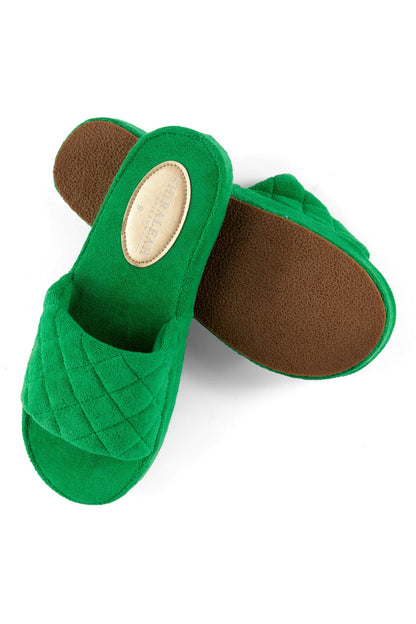 Shiraleah Sol Terry Pool Slides, Green by Shiraleah