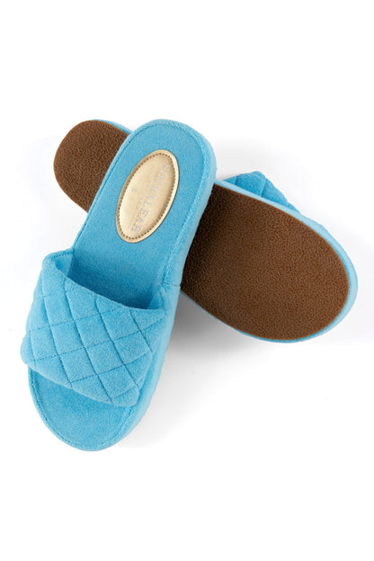 Shiraleah Sol Terry Pool Slides, Turquoise by Shiraleah