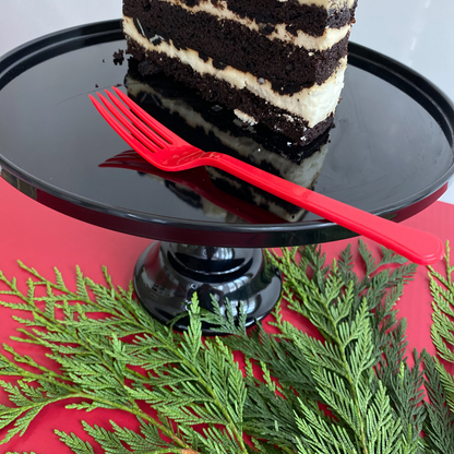 Black Pedestal Melamine Cake Stand by Sprinkles & Confetti | Party Boxes & Party Supplies