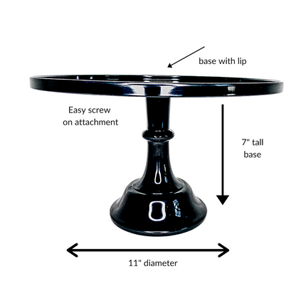 Black Pedestal Melamine Cake Stand by Sprinkles & Confetti | Party Boxes & Party Supplies