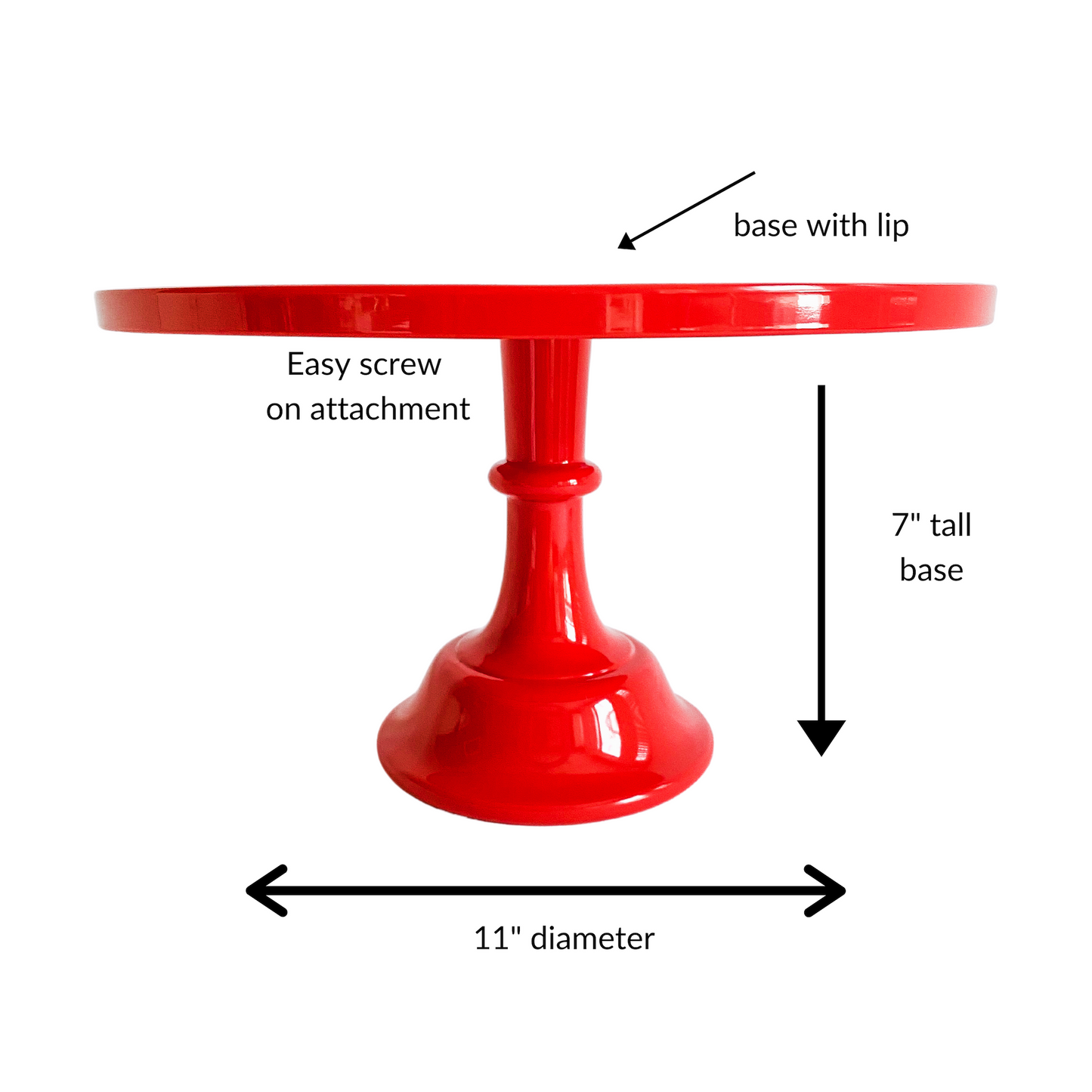 Red Pedestal Cake Stand by Sprinkles & Confetti | Party Boxes & Party Supplies