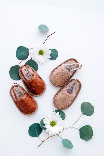 Woven Leather Sandals by Babe Basics