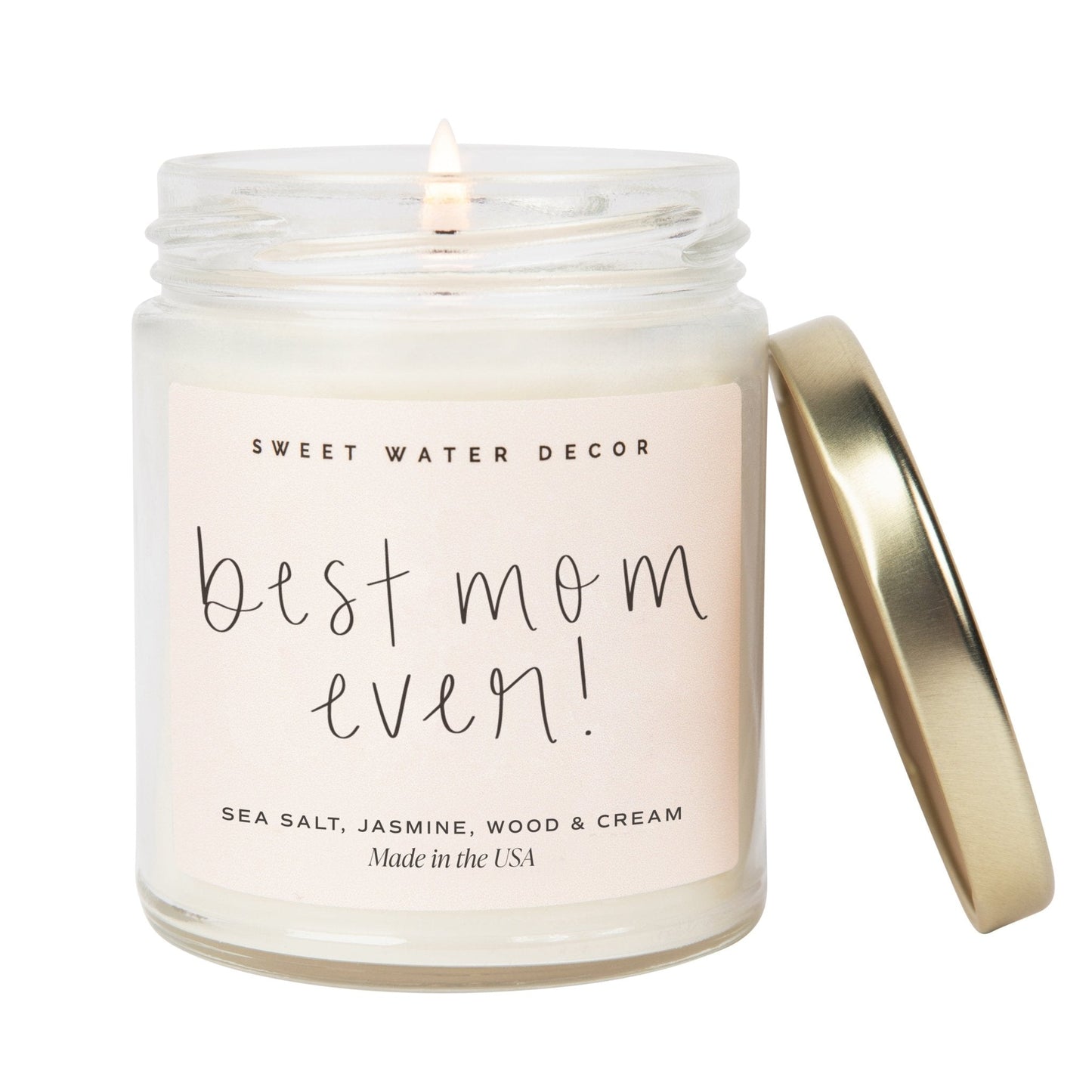 Best Mom Ever! Soy Candle - Clear Jar - 9 oz by Sweet Water Decor