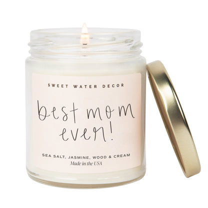 Best Mom Ever! Soy Candle - Clear Jar - 9 oz by Sweet Water Decor