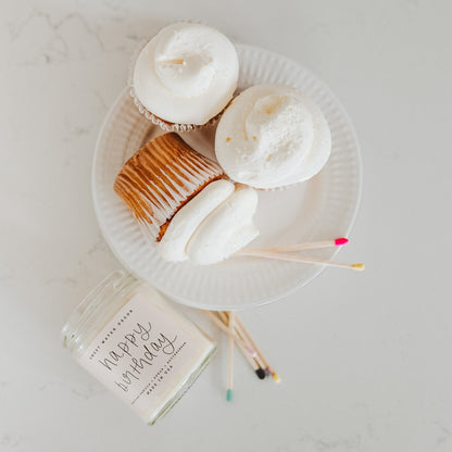 Happy Birthday Soy Candle - Clear Jar - 9 oz by Sweet Water Decor