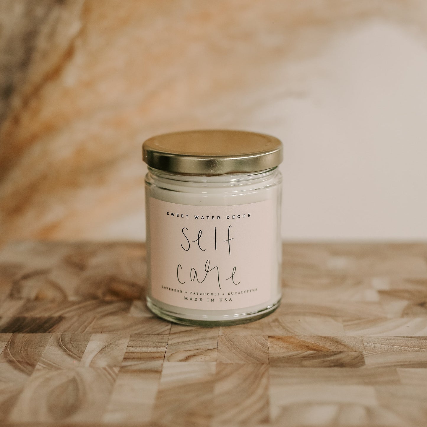 Self Care Soy Candle - Clear Jar - 9 oz by Sweet Water Decor