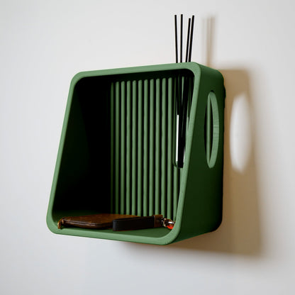 Modern Floating Wall Shelf, Unique Retro Home Decor, 3D Printed Propagation or Reed Diffuser Shelf, Wall Shelf Catchall, Entryway Decor by Rosebud HomeGoods