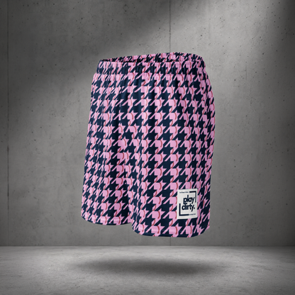 Houndstooth (Navy & Lilac Unisex Mesh Shorts)
