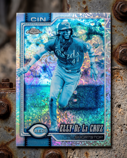 Elly De La Cruz -5/0 (2026 Topps Chrome Frozen Fractor)