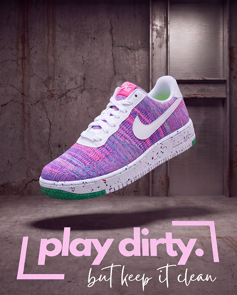 Nike Air Force 1 Low Crater Flyknit - Fuchsia Glow (Women's Size US 7)