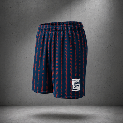 BB Stitching (Navy & Red Unisex Mesh Shorts)