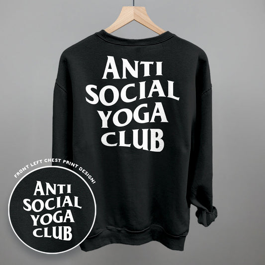 Anti Social Yoga Club (White) (Back Print)