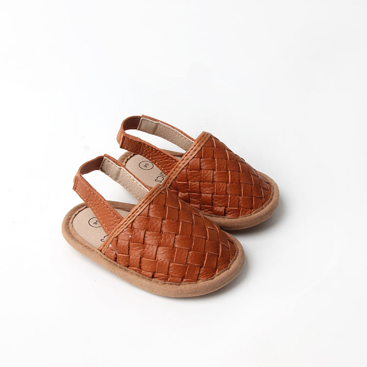 Woven Leather Sandals by Babe Basics