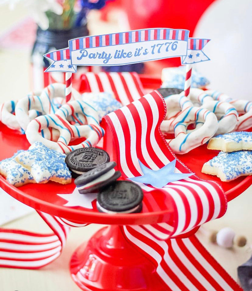 Red Pedestal Cake Stand by Sprinkles & Confetti | Party Boxes & Party Supplies
