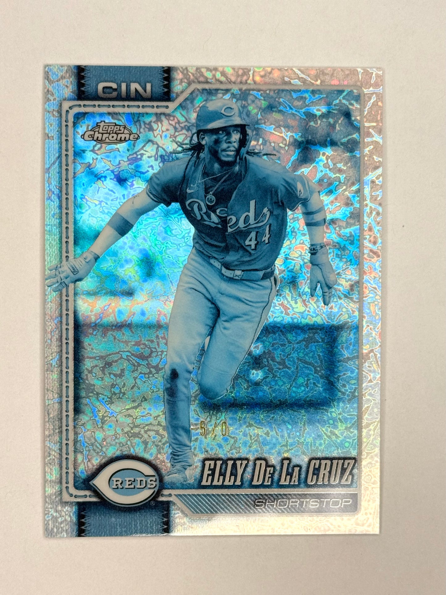 Elly De La Cruz -5/0 (2026 Topps Chrome Frozen Fractor)