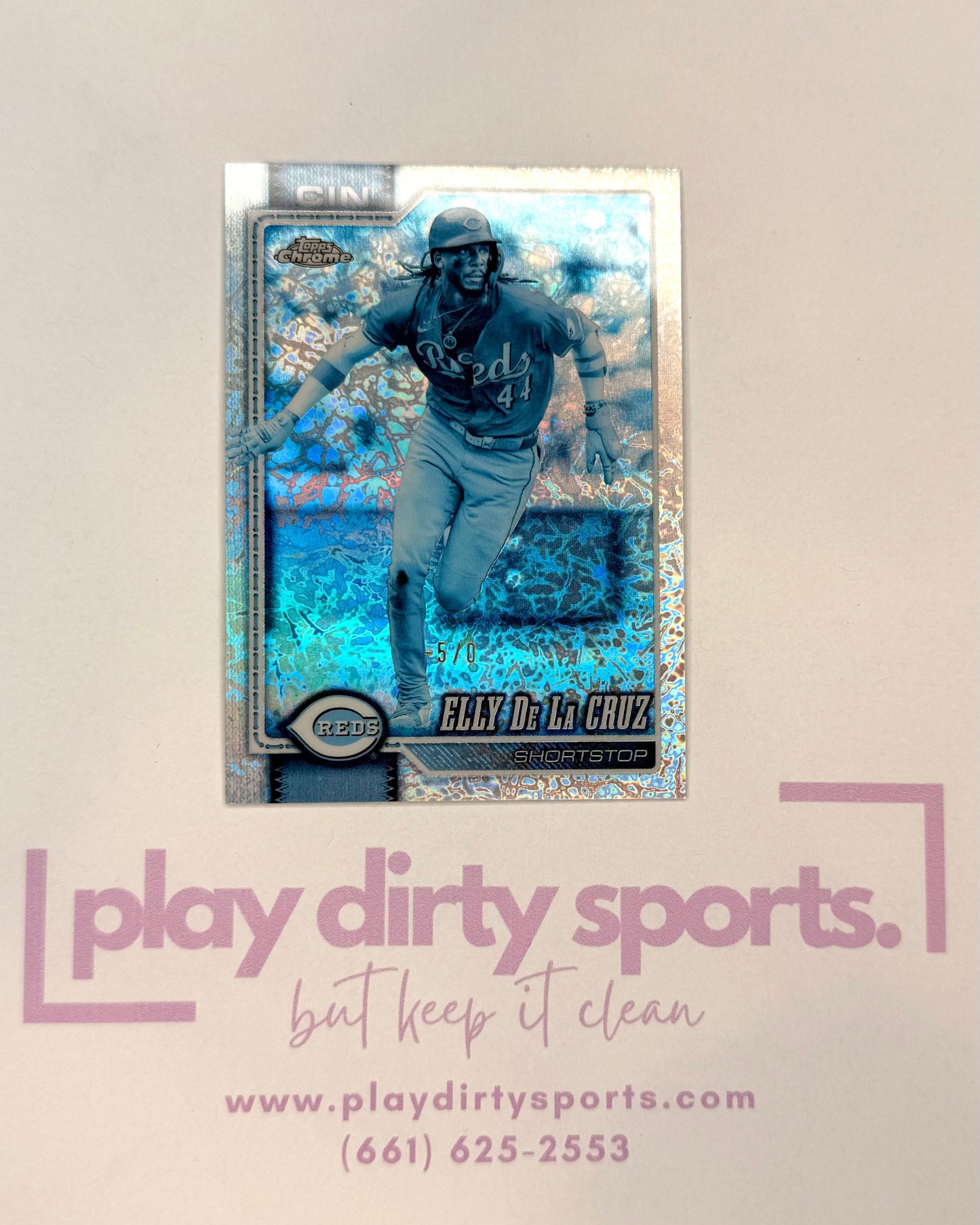 Elly De La Cruz -5/0 (2026 Topps Chrome Frozen Fractor)