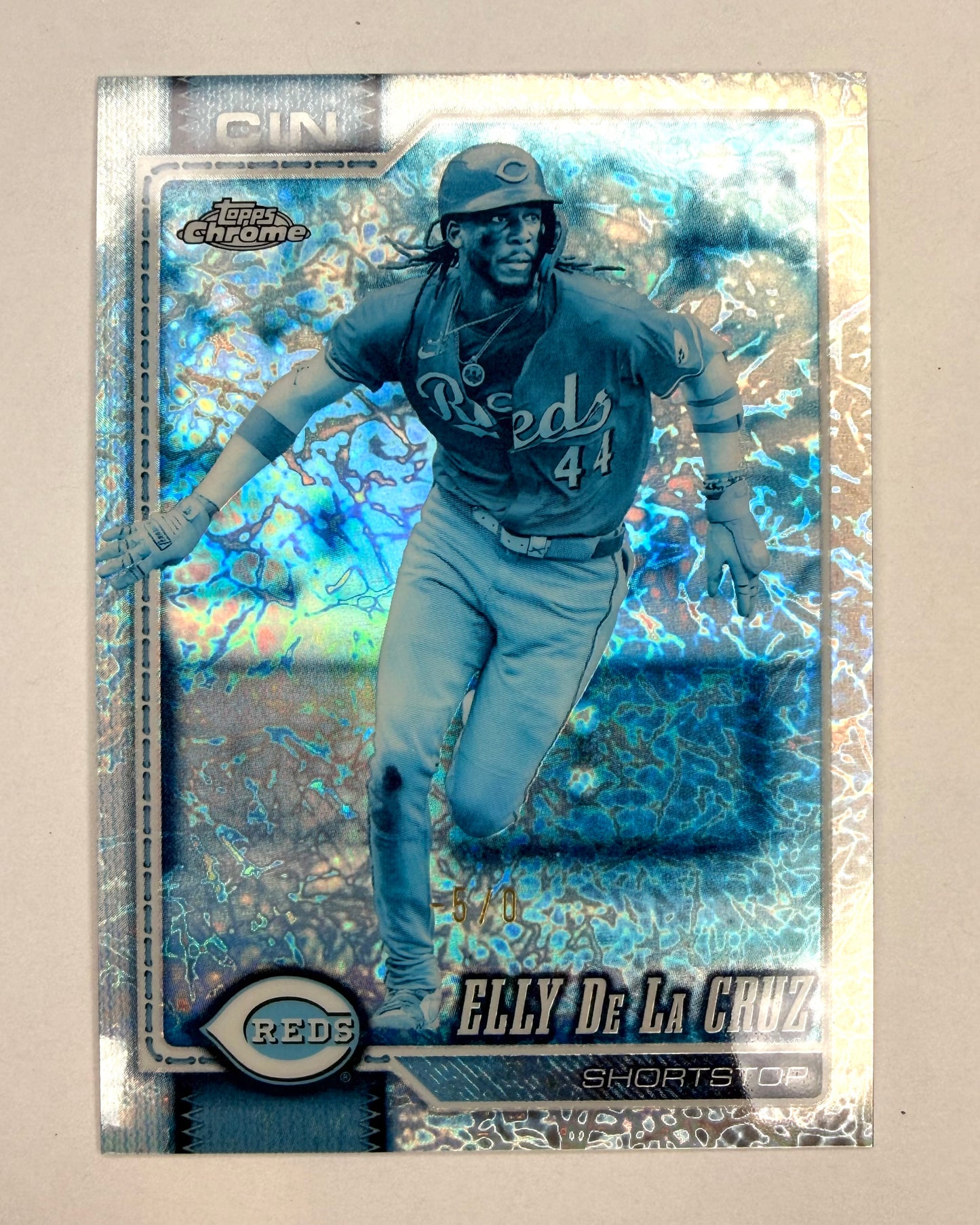 Elly De La Cruz -5/0 (2026 Topps Chrome Frozen Fractor)
