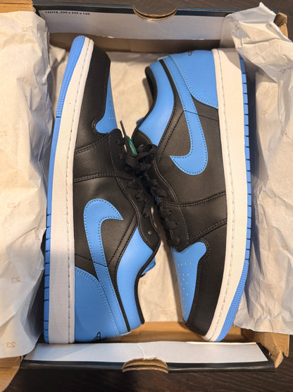 Jordan 1 Low - Black University Blue (Size US Mens 13)
