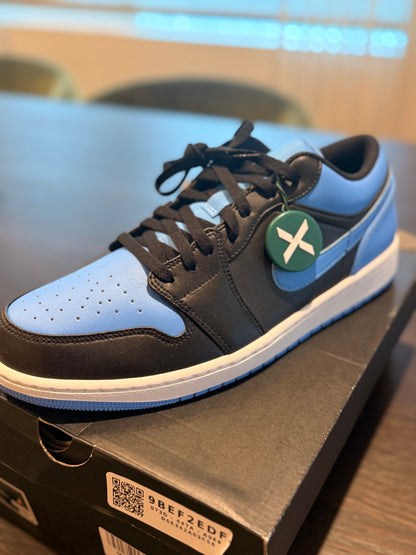 Jordan 1 Low - Black University Blue (Size US Mens 13)