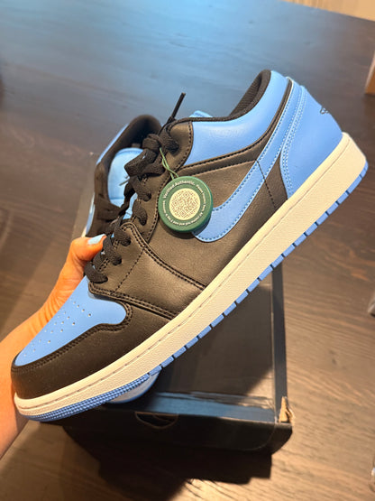 Jordan 1 Low - Black University Blue (Size US Mens 13)