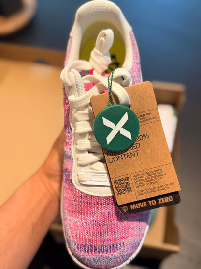 Nike Air Force 1 Low Crater Flyknit - Fuchsia Glow (Women's Size US 7)