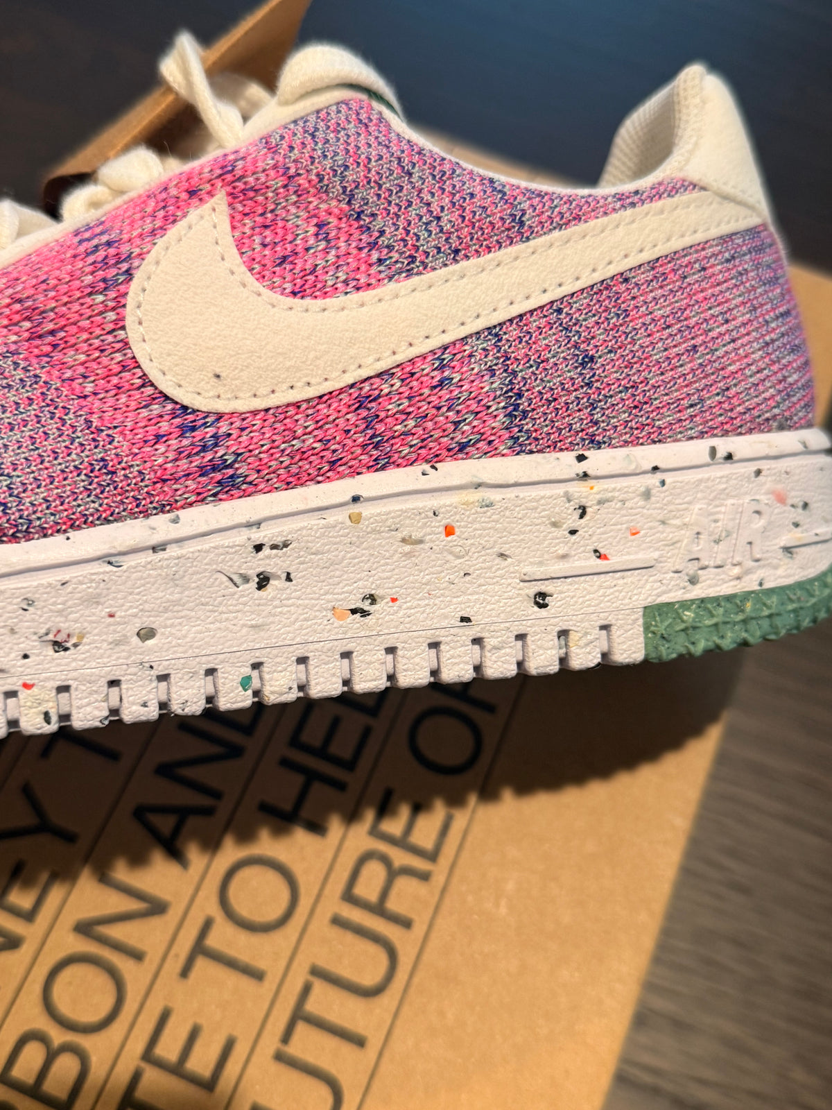Nike Air Force 1 Low Crater Flyknit - Fuchsia Glow (Women's Size US 7)