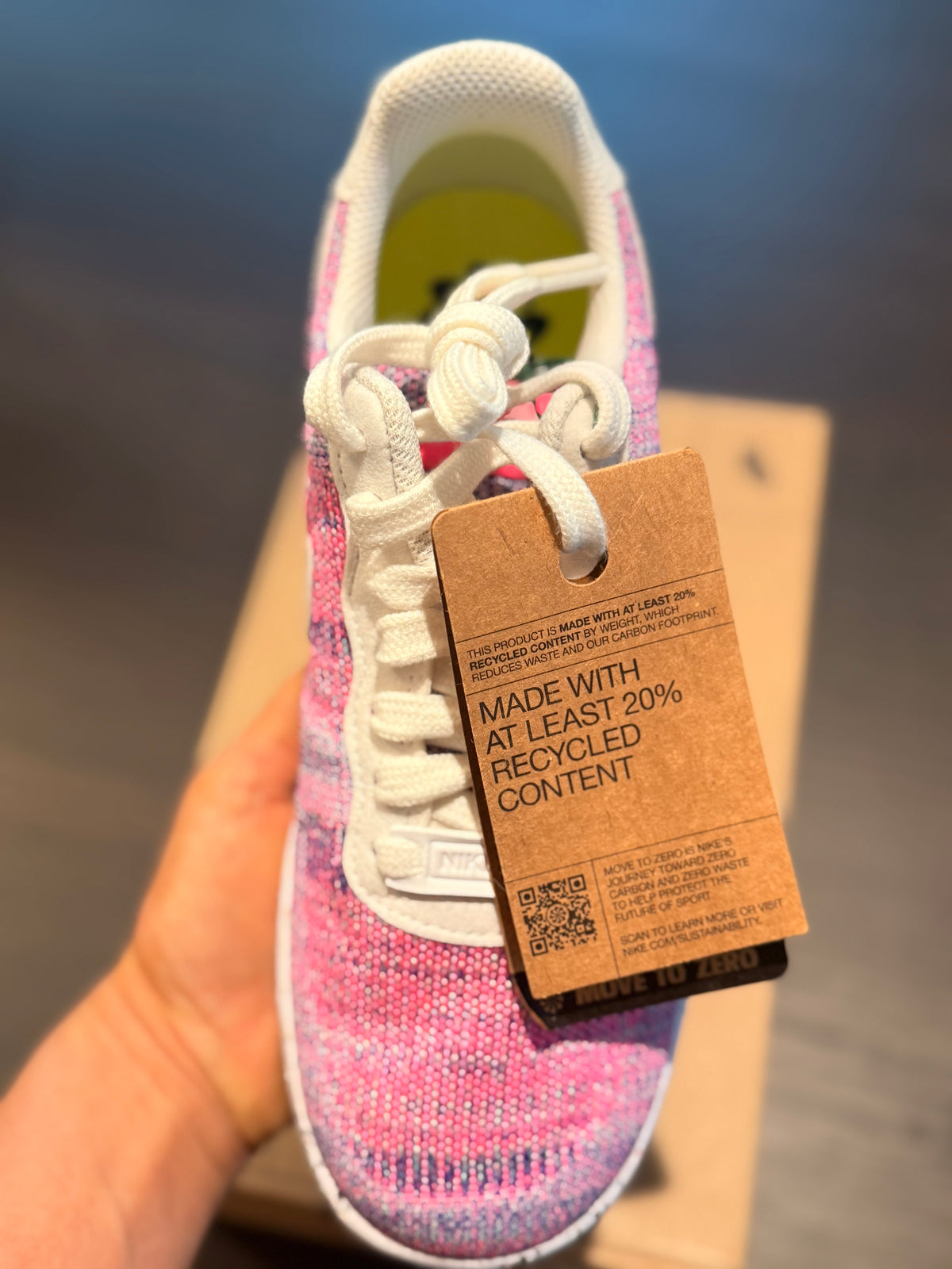 Nike Air Force 1 Low Crater Flyknit - Fuchsia Glow (Women's Size US 7)
