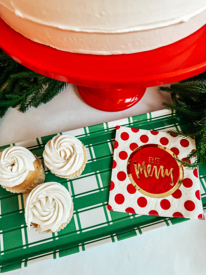 Red Pedestal Cake Stand by Sprinkles & Confetti | Party Boxes & Party Supplies