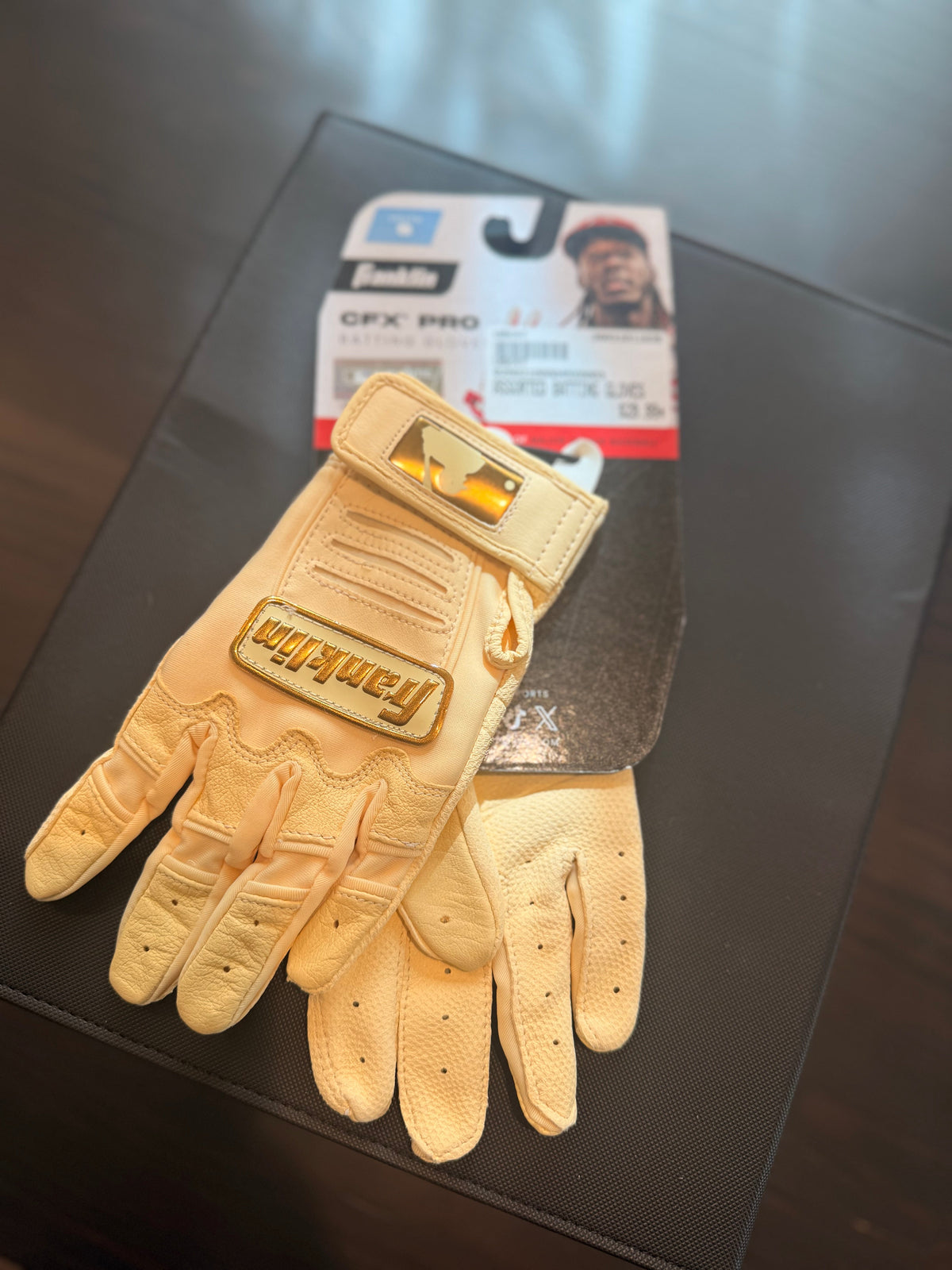 Franklin CFX Pro Vanilla Gold MLB Baseball (Adult Small Batting Gloves)