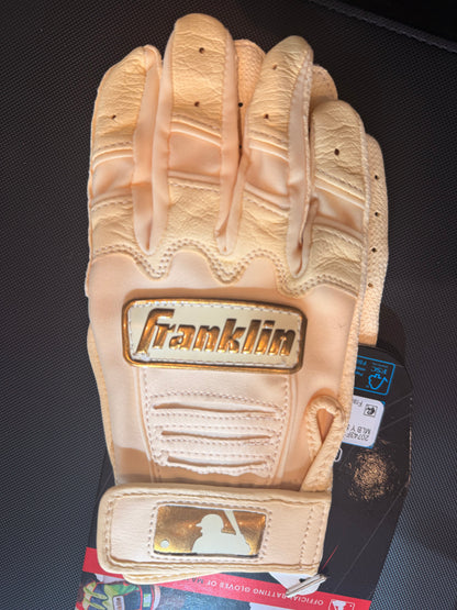 Franklin CFX Pro Vanilla Gold MLB Baseball (Adult Small Batting Gloves)