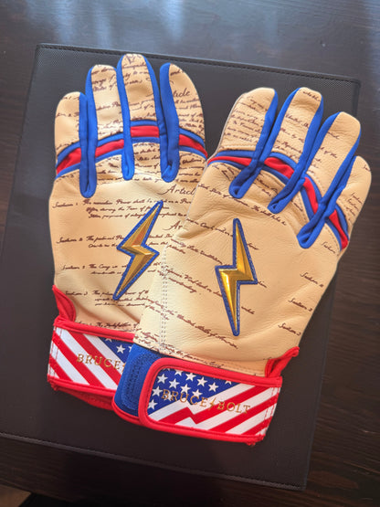 *SUPER RARE Bruce Bolt USA250 (“Screeching Eagle” Batting Gloves)