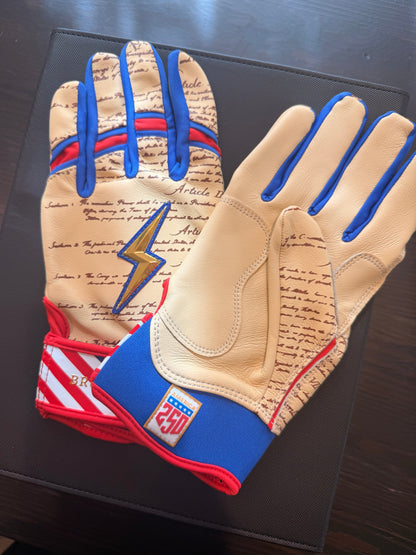 *SUPER RARE Bruce Bolt USA250 (“Screeching Eagle” Batting Gloves)